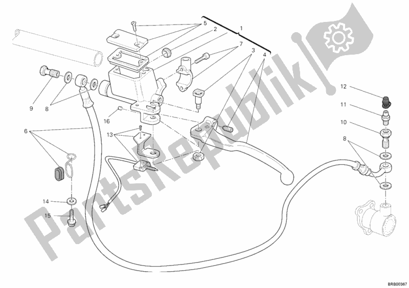 Tutte le parti per il Pompa Frizione del Ducati Monster 795-Thai 2012